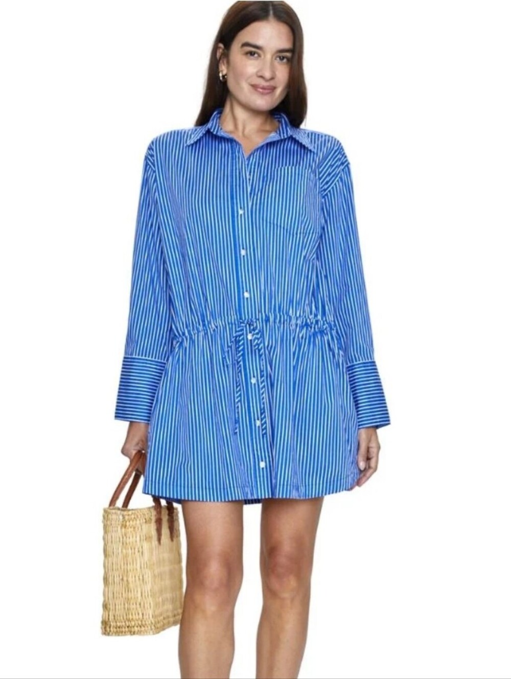 Pistola Lucinda Long Sleeve Cinched Waist Dress XS
